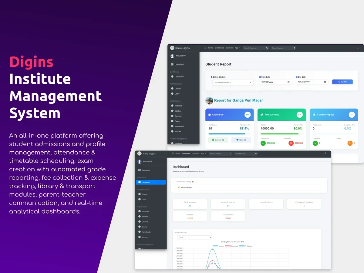 Institute Management System | Digins